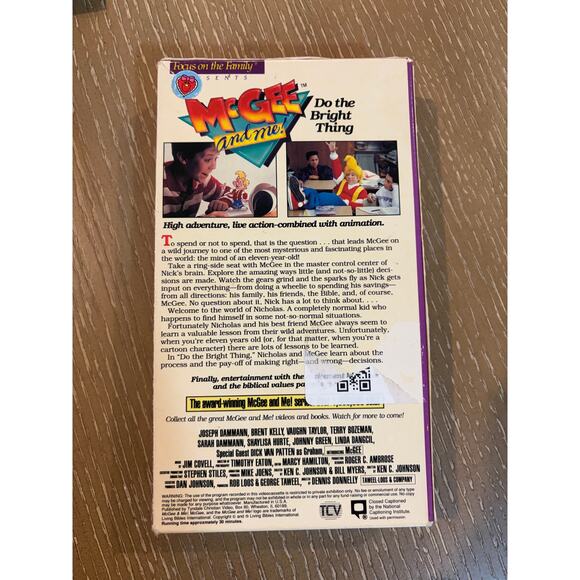 Focus on the Family McGee and Me! Do the bright thing VHS Episode 7 - Picture 2 of 2